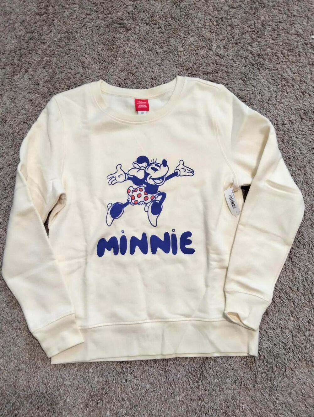 Disney Minnie Mouse Sweatshirt Womens Small New Graphic Pull Over
